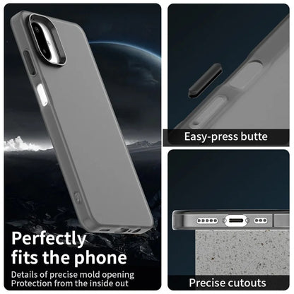 Samsung Galaxy F06 5G  /  M06 5G Case PC + TPU + PET Matte Anti-Drop Phone Back Cover - Black