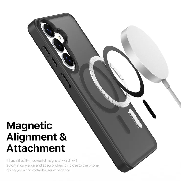 DUX DUCIS For Samsung Galaxy S26 Magnetic Case Yind Series PC+TPU Phone Cover - Black