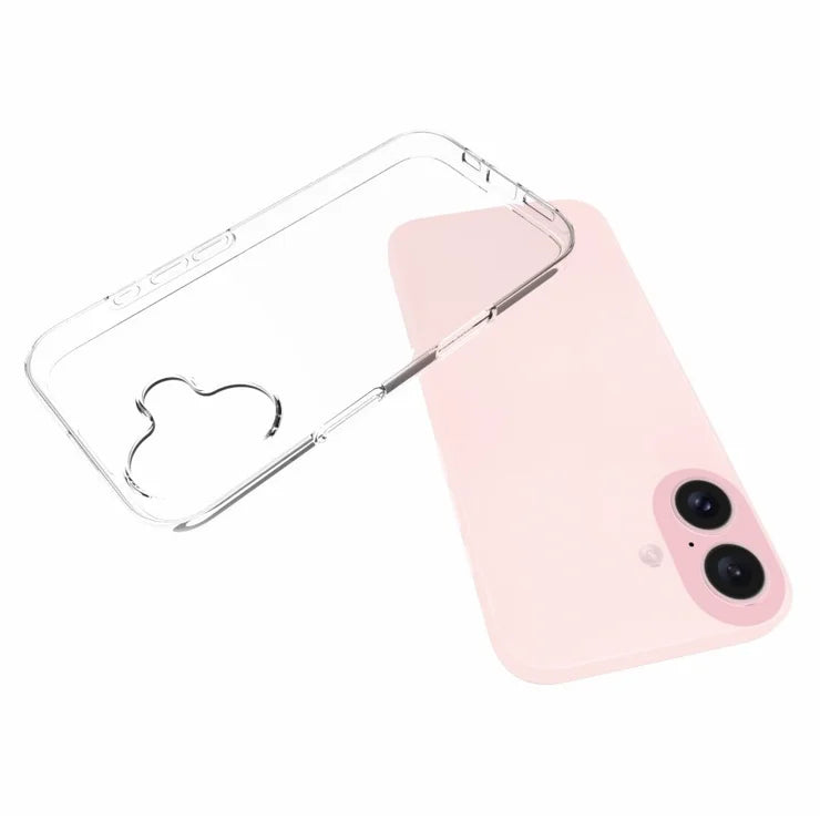 iPhone 16 Non-Slip TPU Phone Case Watermark-Free Glossy Anti-Scratch Clear Phone Cover