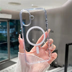 iPhone 17 Magnetic Clear Case PC + TPU Hybrid Phone Cover Compatible with MagSafe