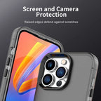 iPhone 14 Pro Max Case PC+TPU+PET Matte Anti-Drop Phone Back Cover - Black