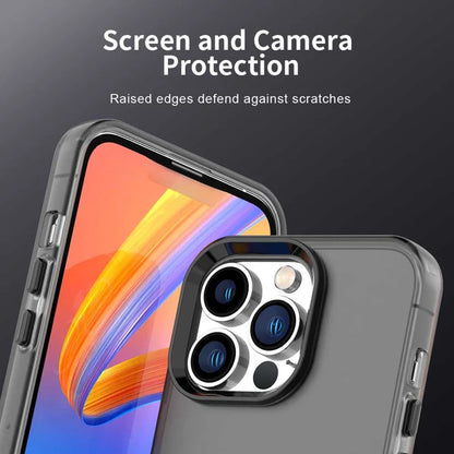 iPhone 14 Pro Max Case PC+TPU+PET Matte Anti-Drop Phone Back Cover - Black