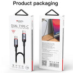 YESIDO CA181 1.2m USB C to USB C 60W Fast Charging Cable Aluminum Alloy Shell Data Cord