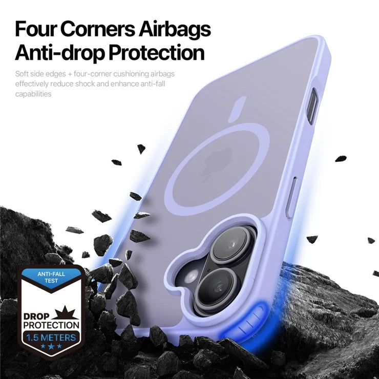 DUX DUCIS For iPhone 17 Case Yind Series PC+TPU Phone Cover Compatible with MagSafe - Light Purple