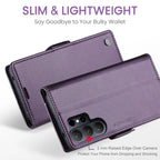 CASEME For Samsung Galaxy S26 Ultra Case 023 Series RFID Blocking Glossy Stand Phone Cover - Purple