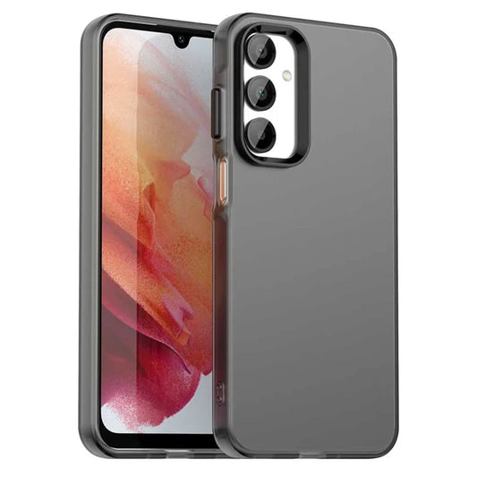 Samsung Galaxy A36 5G / A56 5G Case PC+TPU+PET Matte Anti-Drop Phone Back Cover - Black