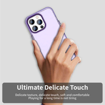 iPhone 15 Pro Max Case PC+TPU+PET Matte Anti-Drop Phone Back Cover - Purple