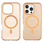 iPhone 16 Pro Case Compatible with MagSafe TPU + PC Slim Matte Translucent Phone Cover - Orange
