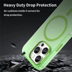 iPhone 16 Pro Case Compatible with MagSafe TPU + PC Slim Matte Translucent Phone Cover - Green