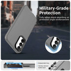 Samsung Galaxy A36 5G / A56 5G Case PC+TPU+PET Matte Anti-Drop Phone Back Cover - Black