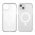 iPhone 15 Plus / 14 Plus Magnetic Case Translucent Matte Anti-Fingerprint Phone Cover - White