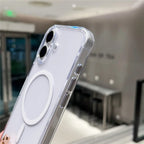 iPhone 17 Magnetic Clear Case PC + TPU Hybrid Phone Cover Compatible with MagSafe