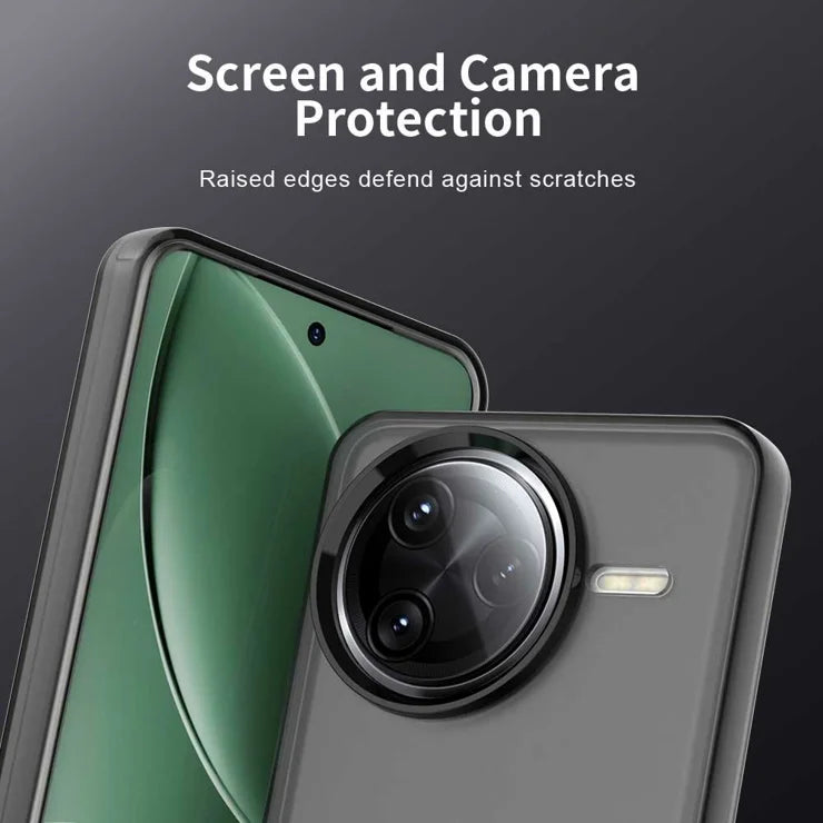 Xiaomi Poco F7 Ultra 5G / Redmi K80 Pro 5G Etui PC+TPU+PET Mat Anti-dråbe Telefon Bagcover - Sort