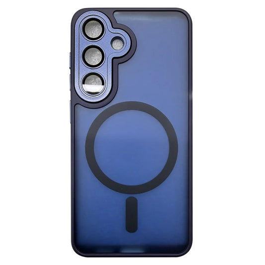 Samsung Galaxy S25+ Case Compatible with MagSafe Skin-Touch PC + TPU Phone Cover - Dark Blue