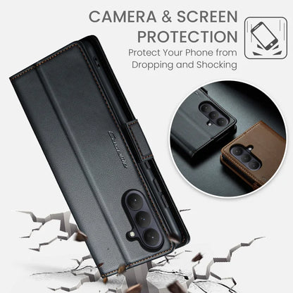 CASEME For Samsung Galaxy S26+ Case  023 Series RFID Blocking Glossy Stand Phone Cover - Black