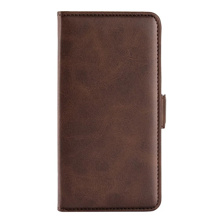 For iPhone 17 Pro Max Case Calf Texture Leather Wallet Phone Cover - Brown