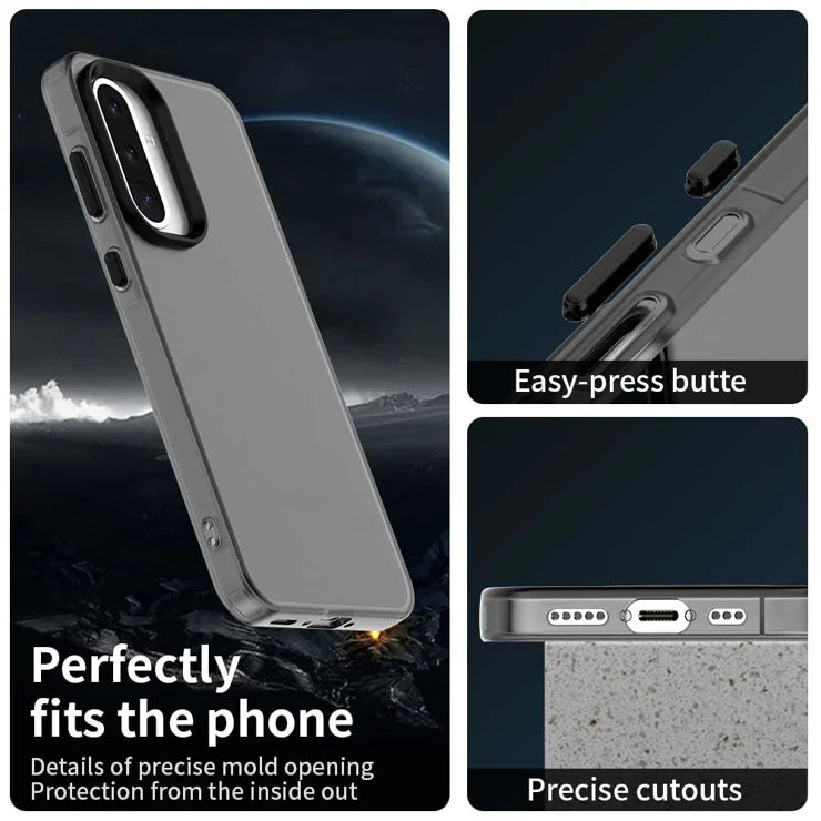 Samsung Galaxy A36 5G / A56 5G Cover PC+TPU+PET Mat Anti-drop Telefon Bagcover - Sort