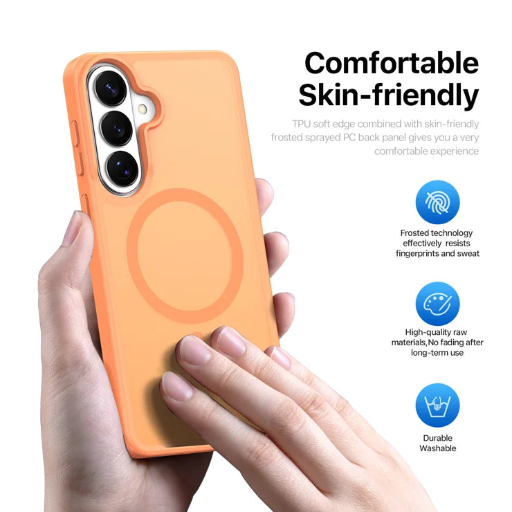 DUX DUCIS For Samsung Galaxy S26 Magnetic Case Yind Series PC+TPU Phone Cover - Orange