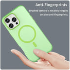 iPhone 16 Pro Max Case Compatible with MagSafe TPU + PC Slim Matte Translucent Phone Cover - Green