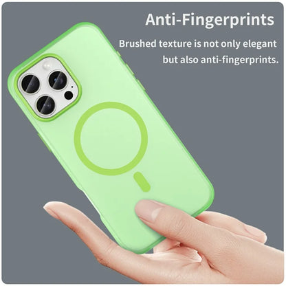 iPhone 16 Pro Max Case Compatible with MagSafe TPU + PC Slim Matte Translucent Phone Cover - Green