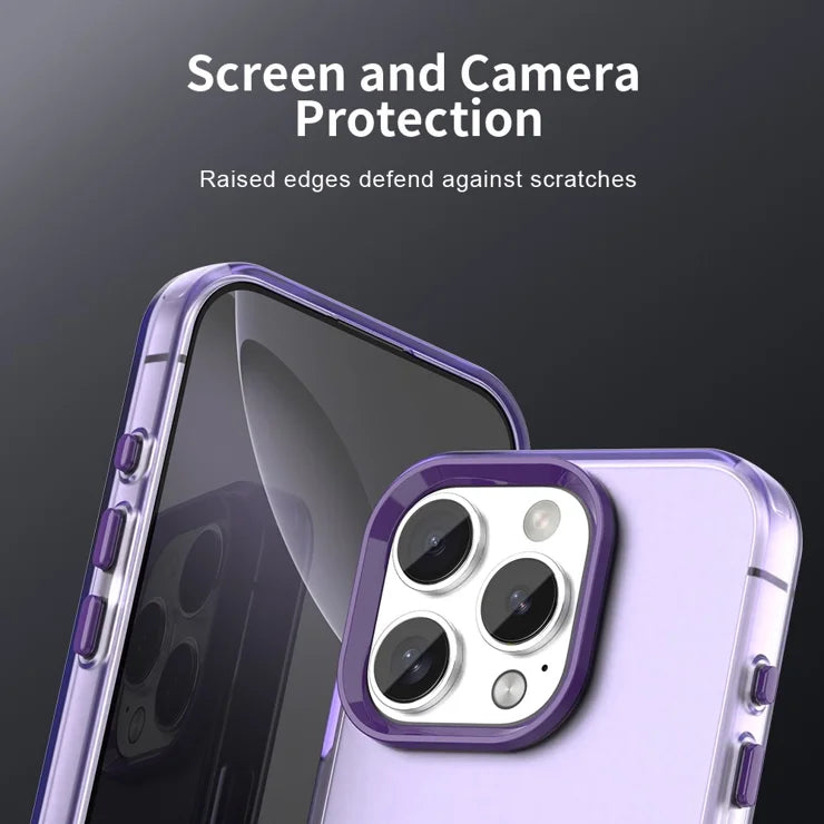 iPhone 16 Pro Max -kotelo PC+TPU+PET Mattapintainen Putoamissuoja Takakuori - Violetti