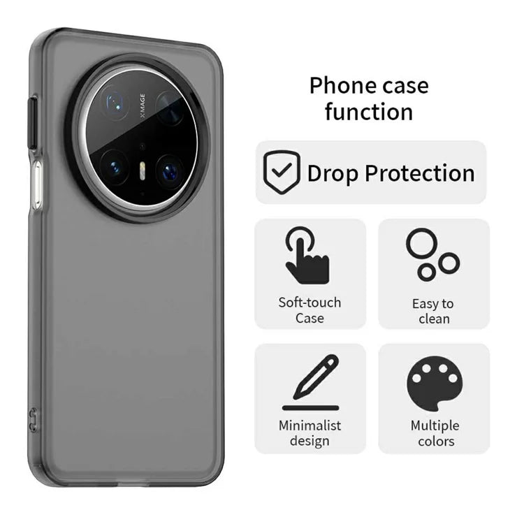 Huawei Mate 70 Pro / 70 Pro+ Cover PC+TPU+PET Mat Anti-Drop Telefon Bagcover - Sort