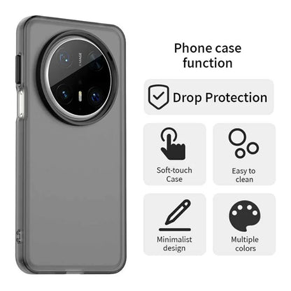 Huawei Mate 70 Pro / 70 Pro+ Cover PC+TPU+PET Mat Anti-Drop Telefon Bagcover - Sort