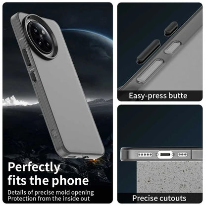 Xiaomi 14 Civi 5G / Civi 4 Pro 5G Etui PC+TPU+PET Mat Anti-Tab Telefon Bagcover - Sort