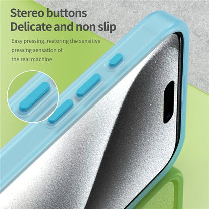 iPhone 16 Pro Max Case Compatible with MagSafe TPU + PC Slim Matte Translucent Phone Cover - Blue