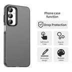 Samsung Galaxy A36 5G / A56 5G Case PC+TPU+PET Matte Anti-Drop Phone Back Cover - Black