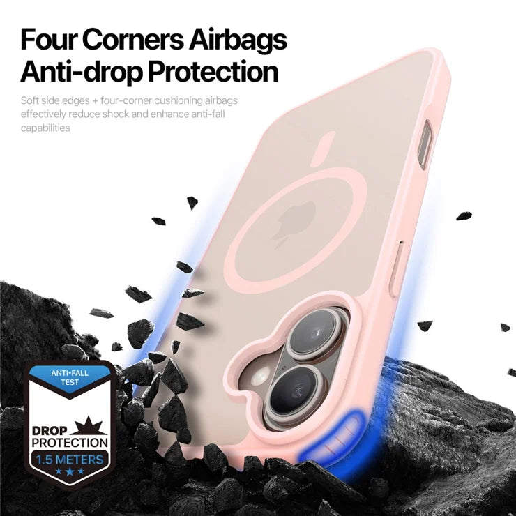 DUX DUCIS For iPhone 17 Case Yind Series PC+TPU Phone Cover Compatible with MagSafe - Light Pink