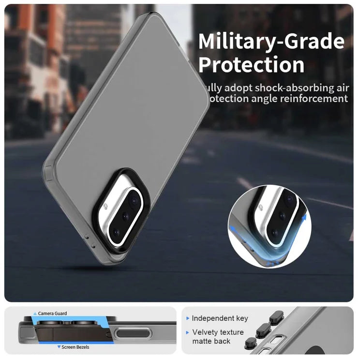 Samsung Galaxy A36 5G / A56 5G Cover PC+TPU+PET Mat Anti-drop Telefon Bagcover - Sort