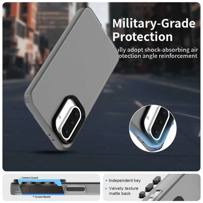 Samsung Galaxy A36 5G / A56 5G Cover PC+TPU+PET Mat Anti-drop Telefon Bagcover - Sort