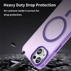 iPhone 14 Translucent Phone Case Matte Design Compatible with MagSafe Wireless Charging - Dark Purple