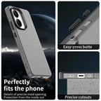 Xiaomi Poco X7 Pro 5G / Redmi Turbo 4 5G Case PC + TPU + PET Matte Anti-Drop Phone Back Cover - Black
