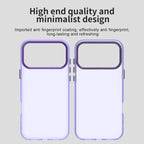 iPhone 17 Pro Case PC + TPU + PET Matte Anti-Drop Phone Back Cover - Purple