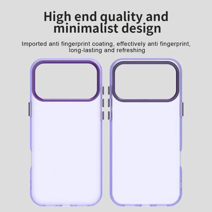 iPhone 17 Pro Case PC + TPU + PET Matte Anti-Drop Phone Back Cover - Purple