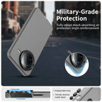 Xiaomi Poco F7 Pro 5G / Redmi K80 5G Case PC+TPU+PET Matte Anti-Drop Phone Back Cover - Black