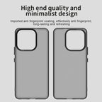 vivo V60 Lite 5G / V60 Lite 4G Case PC + TPU + PET Matte Anti-Drop Phone Back Cover - Black