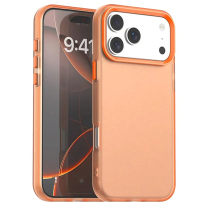 iPhone 17 Pro Case PC + TPU + PET Matte Anti-Drop Phone Back Cover - Orange