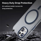 iPhone 14 Translucent Phone Case Matte Design Compatible with MagSafe Wireless Charging - Dark Blue