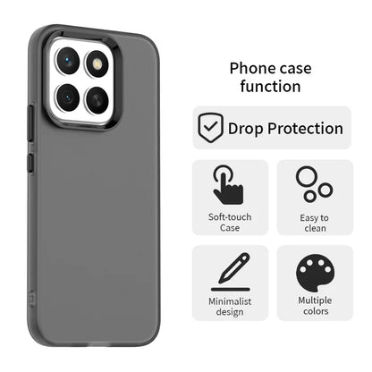 Honor X8c 4G Case PC + TPU + PET Matte Anti-Drop Phone Back Cover - Black