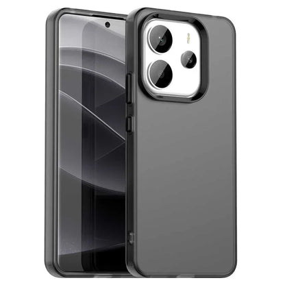 Xiaomi Redmi Note 14 4G (163.25mm) Cover PC + TPU + PET Mat Anti-fald Telefon Bagcover - Sort