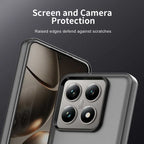Xiaomi 14T Pro Case PC+TPU+PET Matte Anti-Drop Phone Back Cover - Black