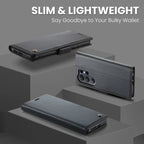CASEME For Samsung Galaxy S26 Ultra Case 023 Series RFID Blocking Glossy Stand Phone Cover - Black