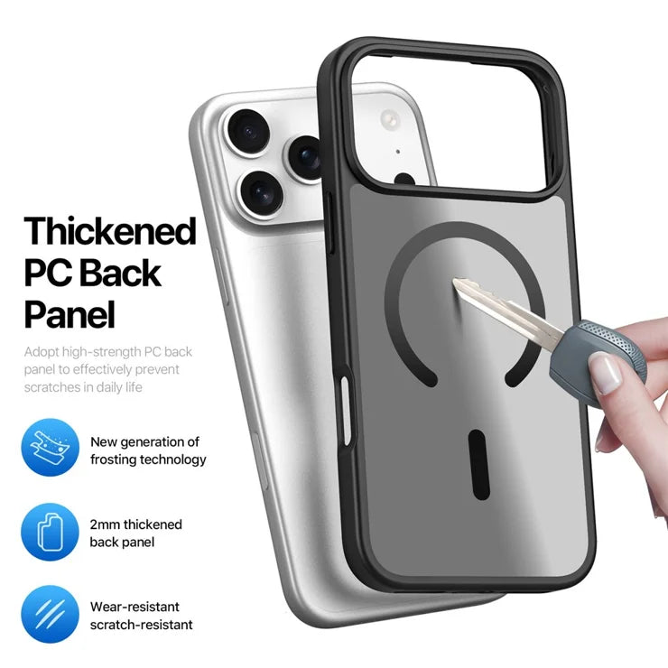 DUX DUCIS Yind Series Til iPhone 17 Pro Etui TPU + PC Mat Telefoncover Kompatibel med MagSafe - Sort