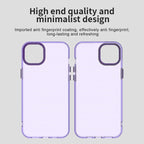 iPhone 15 Case PC+TPU+PET Matte Anti-Drop Phone Back Cover - Purple