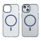 iPhone 14 Translucent Phone Case Matte Design Compatible with MagSafe Wireless Charging - Dark Blue