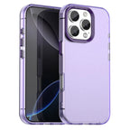 iPhone 16 Pro Case PC+TPU+PET Matte Anti-Drop Phone Back Cover - Purple