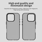 iPhone 16 Pro Case PC+TPU+PET Matte Anti-Drop Phone Back Cover - Black